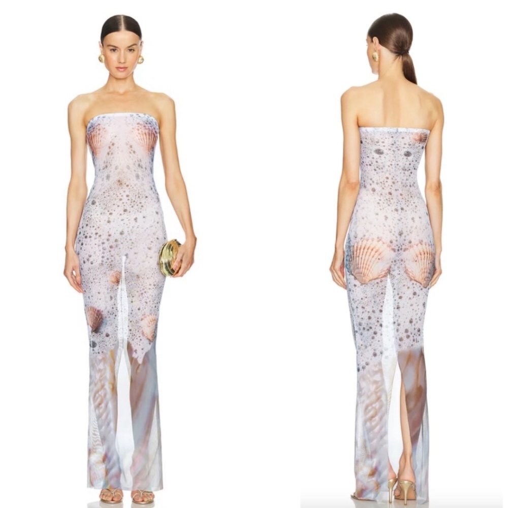 19. NWT DI PETSA SEA FOAM SHEER DRESS